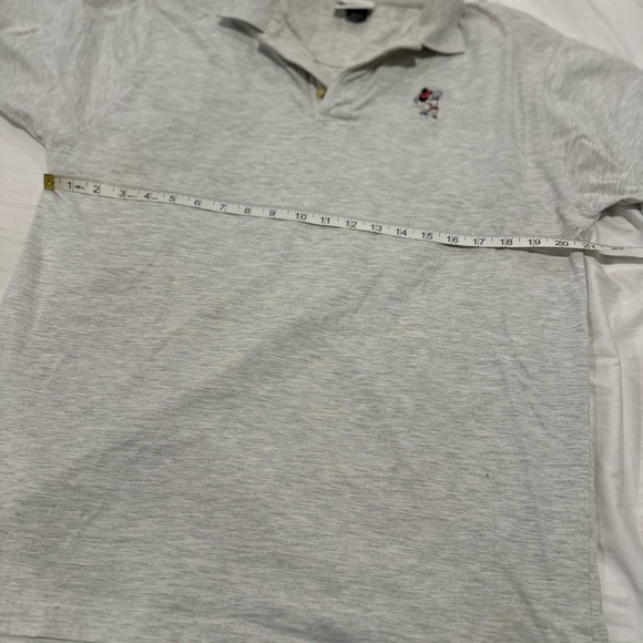 VTG 90s Disney Mickey Mouse Polo Shirt Mens Sz: L Gray Golf Rugby Preppy. - Picture 4 of 13